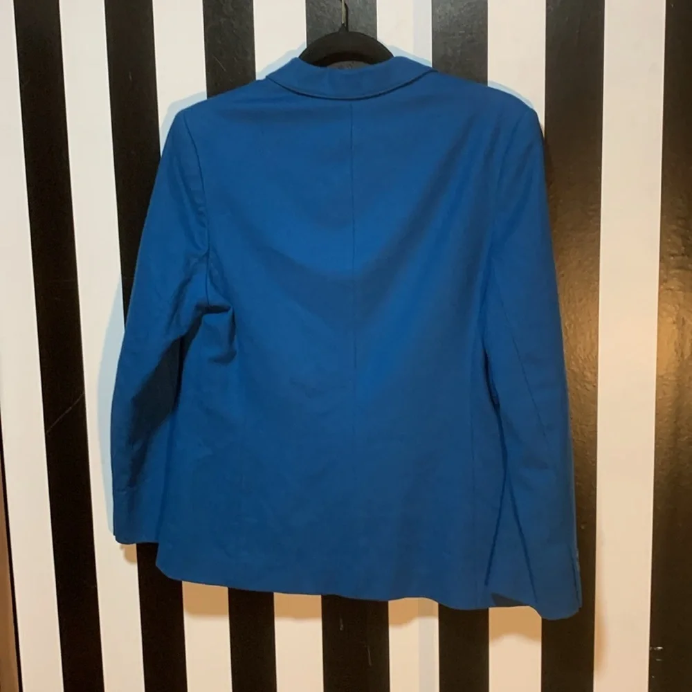 Vintage Pendleton Virgin Wool 2 Button Teal Blue Blazer Size Small Petite - Picture 17 of 17